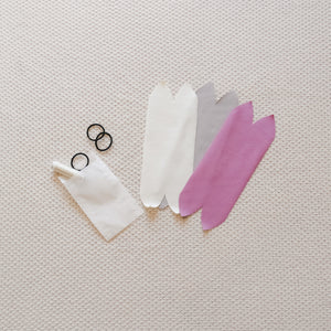 Jersey Haargummi Set als Accessoire für Dein Baby oder Kind in Vanilla Ice, Wild Berry und Lazy Elephant (Beige / Creme, Beere, Grau) mit bereits zugeschnittenem Stoff und dazu passenden Kurzwaren zum selbst nähen von FINO & Stitch; Nähpaket als besondere Geschenkidee / Weihnachtsgeschenk / Geburtstagsgeschenk / Geburtsgeschenk / Geschenk zur Geburt